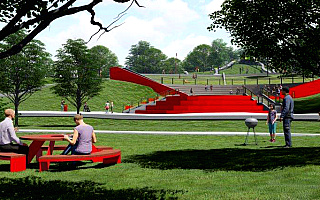 Modernizacja jednego z parków w Elblągu na półmetku. W wakacje otwarcie stref wypoczynku i rekreacji